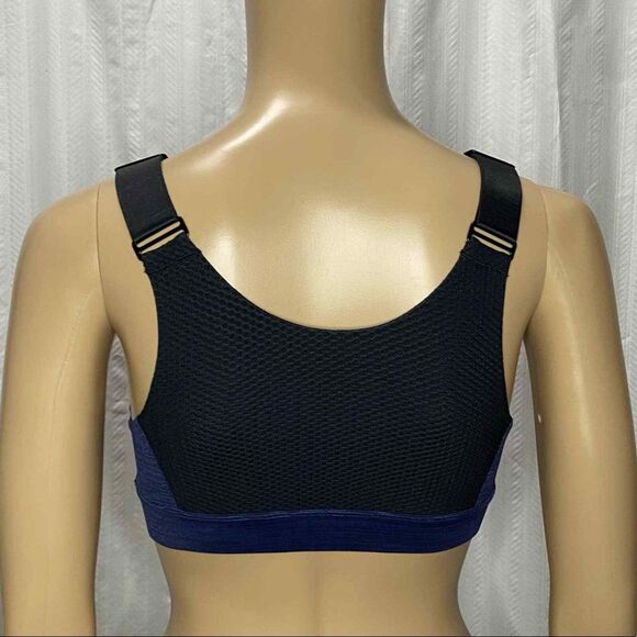 Outdoor Voices Powerhouse Night Color Away Front Zip Adjustable Sports Bra - Picture 4 of 8